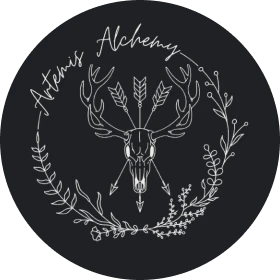 Intricate nature-themed emblem in monochrome
