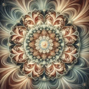 Detailed fractal design in earthy tones
